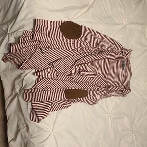 Red and white stripped cardigan